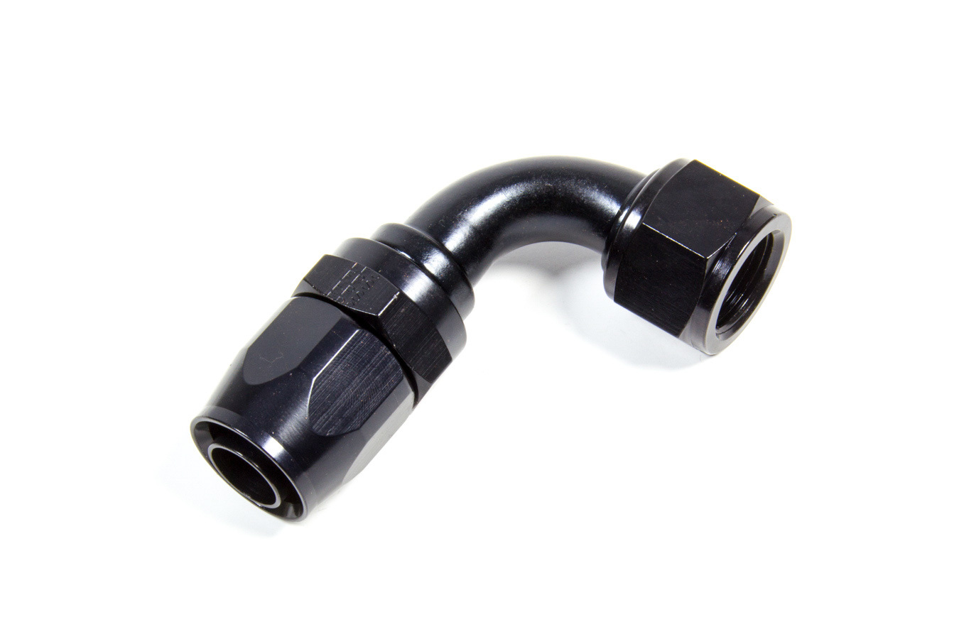 Hose Fitting #10 90 Deg. to #12 Hose Black - 229011-BL