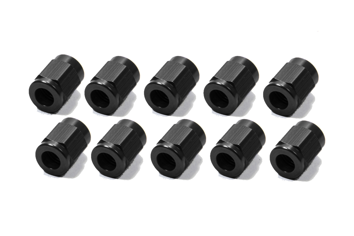 #3 Aluminum Tube  Nuts (10pk) Black - 481803-BL-10