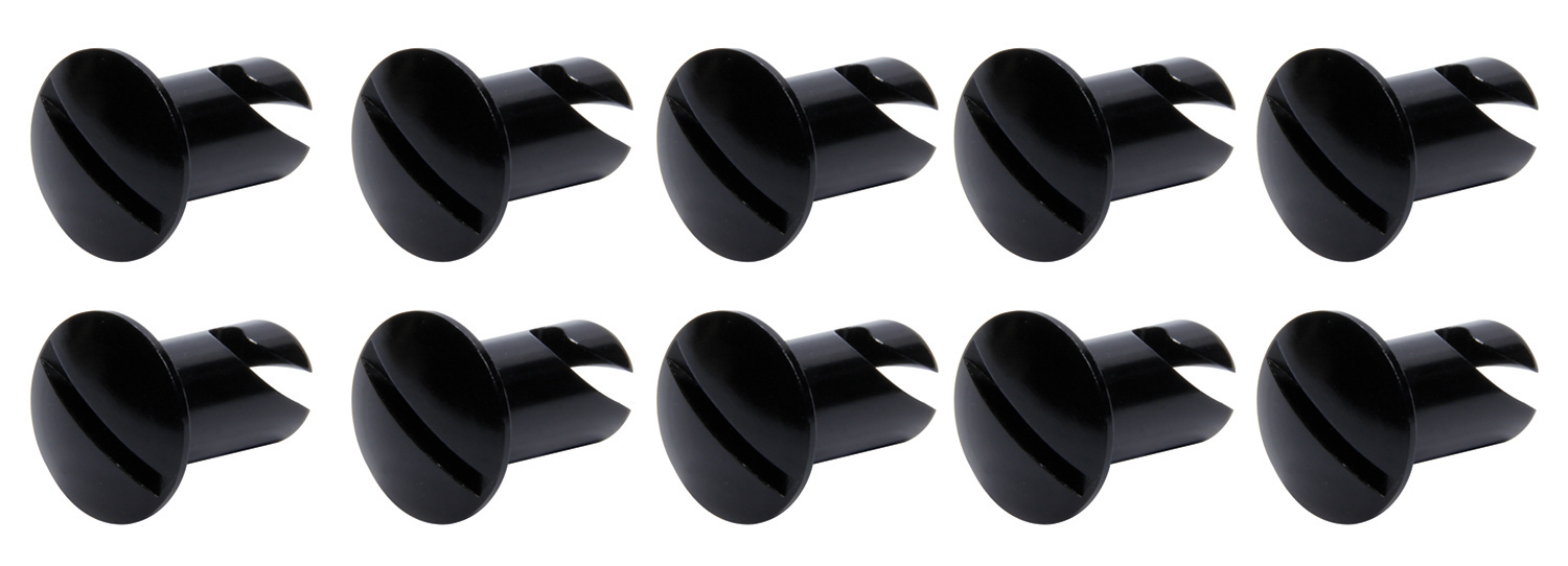 Oval Head Dzus Buttons .550 Long 10 Pack Black - 8106
