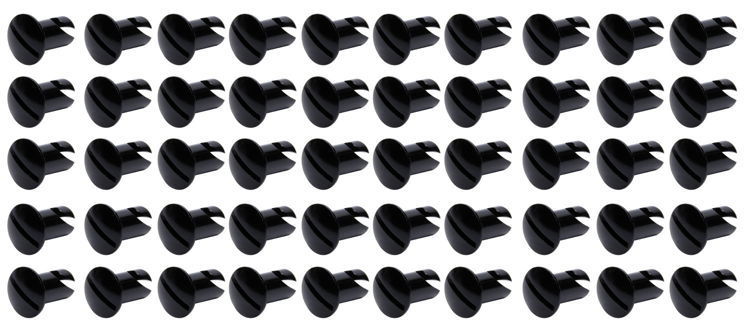 Oval Head Dzus Buttons .550 Long 50 Pack Black - 8106-50