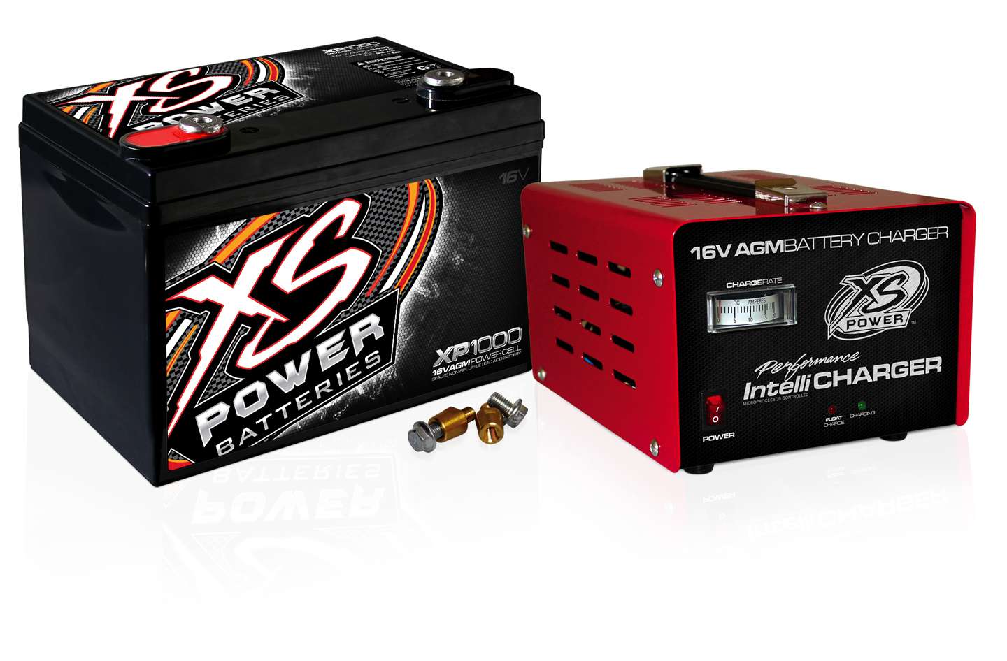 AGM Battery 16V 2 Post w/15A IntelliCharger - XP1000CK2