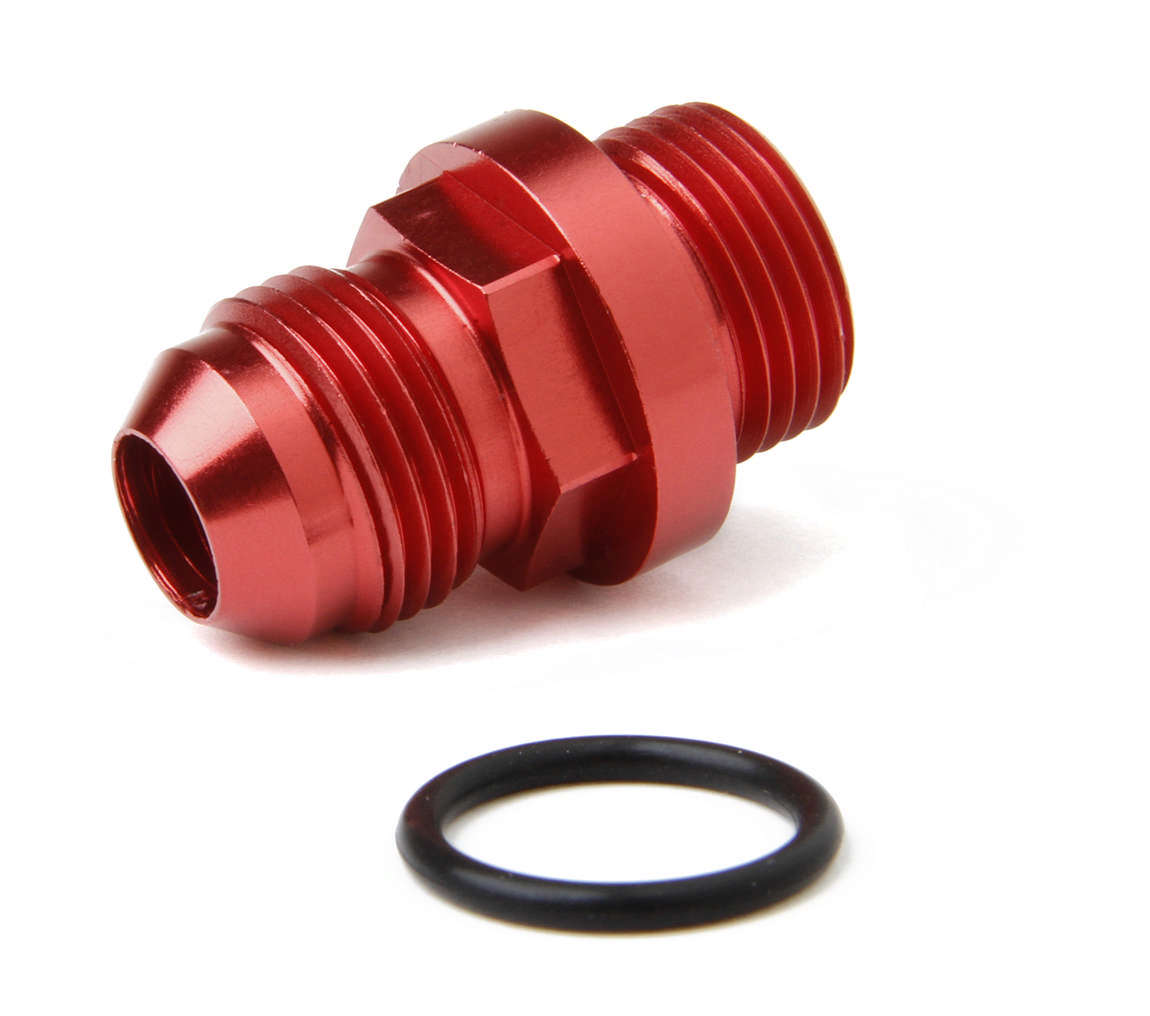 Fuel Inlet Fitting Short 8an to 8 ORB Red - 26-143-2