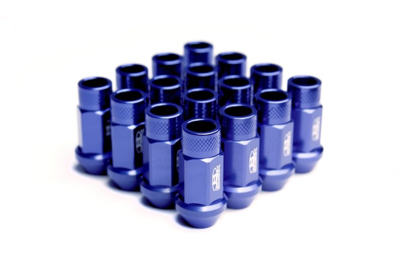 BLOX Racing Street Series Forged Lug Nuts - Blue 12 x 1.25mm - Set of 16 - BXAC-00106-SSBL