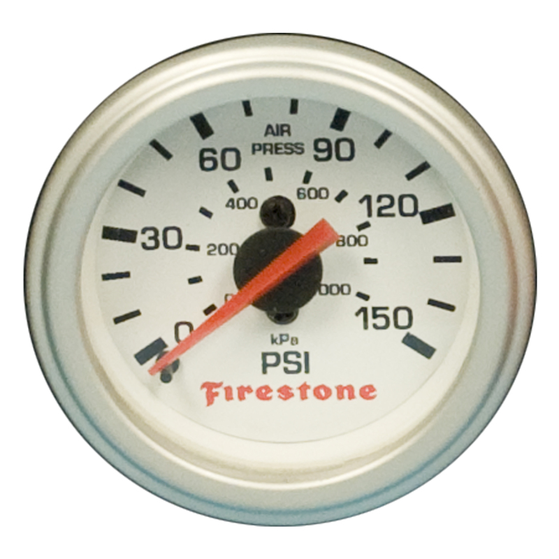 Firestone Replacement Single Pressure Gauge - White Face (For PN 2225 / 2229 / 2196) (WR17609181) - 9181