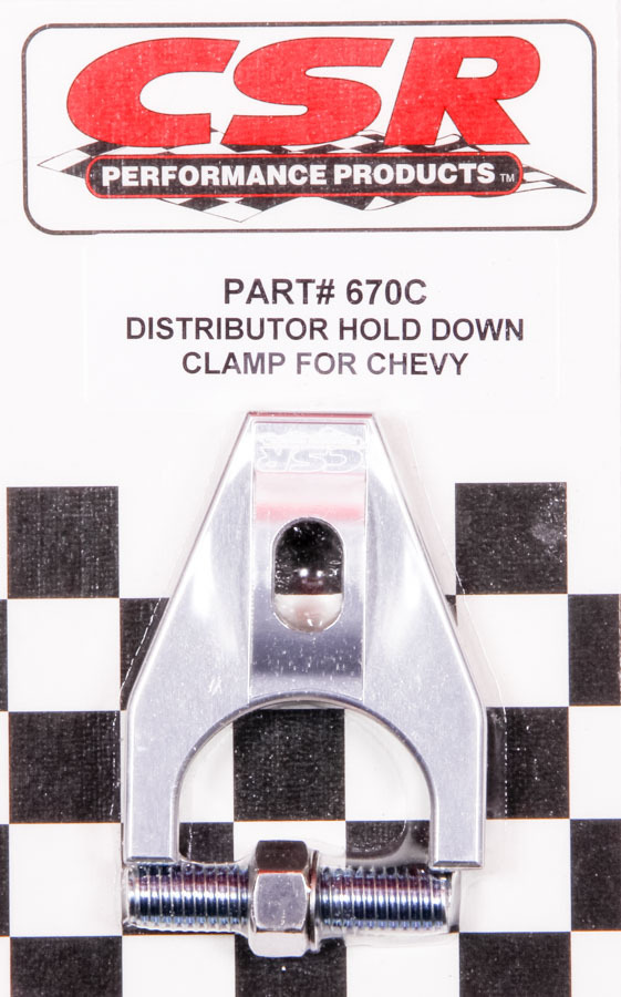 Chevy Distributor Hold Down Clamp - Clear - 670C