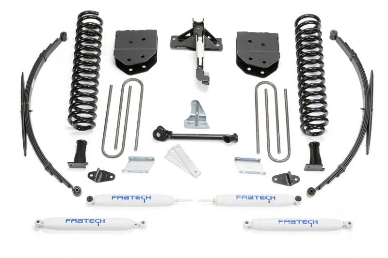 Fabtech 08-16 Ford F250/350 4WD 8in Basic Sys w/Perf Shks & Rr Lf Sprngs - K2127