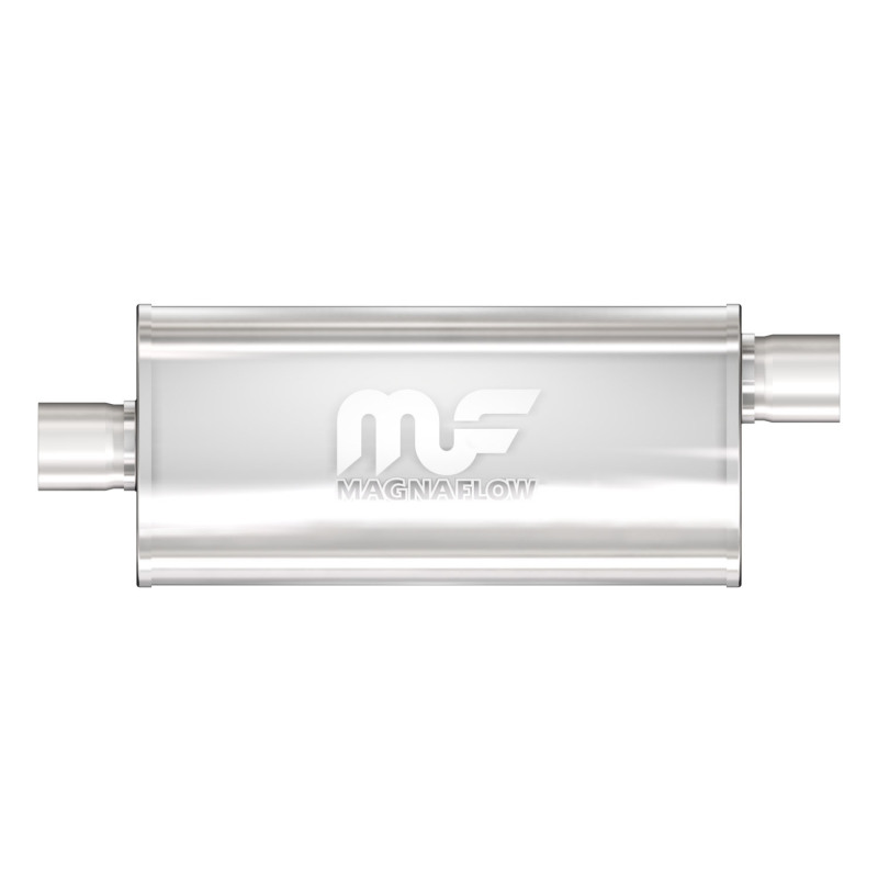 Straight-Through Performance Muffler; 2.25in. Offset/Center;  5x18x8 Body - 12255