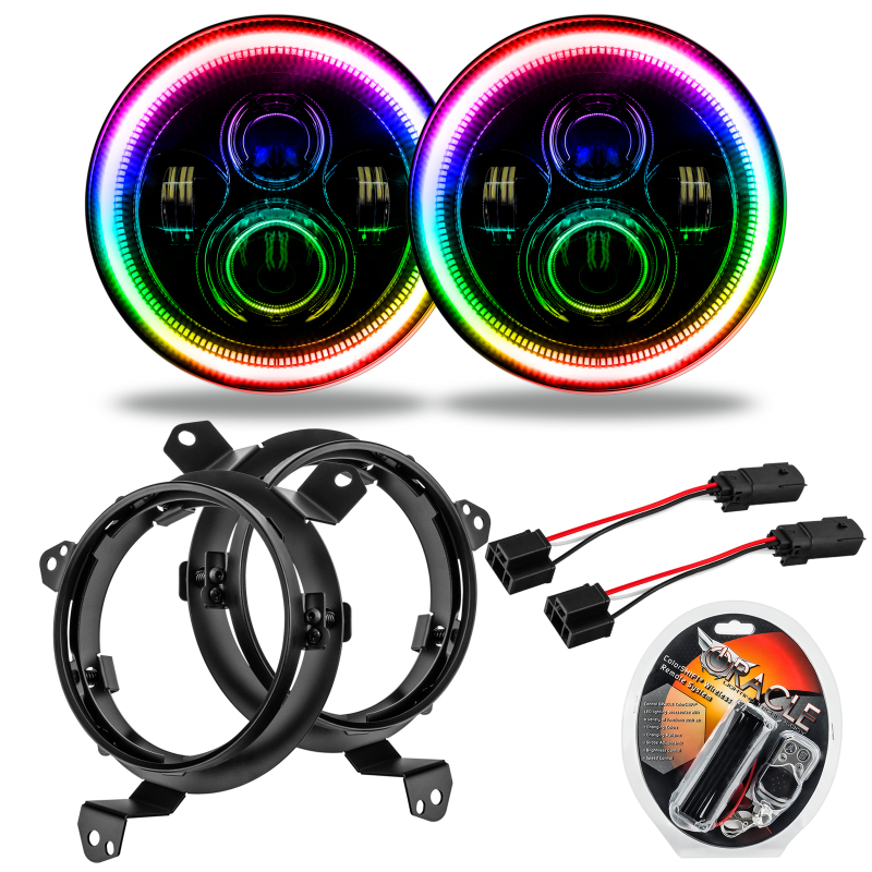 7 in. High Powered LED Headlights, ColorSHIFT, Pair - 5769J-330
