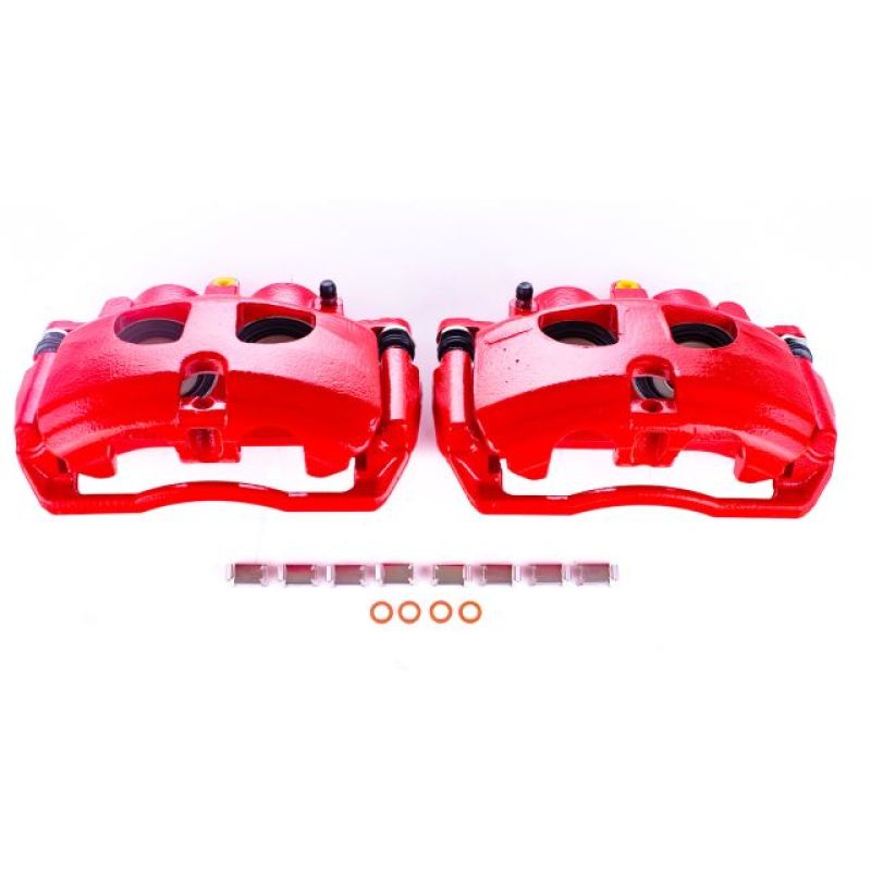 Power Stop 09-10 Dodge Ram 3500 Rear Red Calipers w/Brackets - Pair - S5210