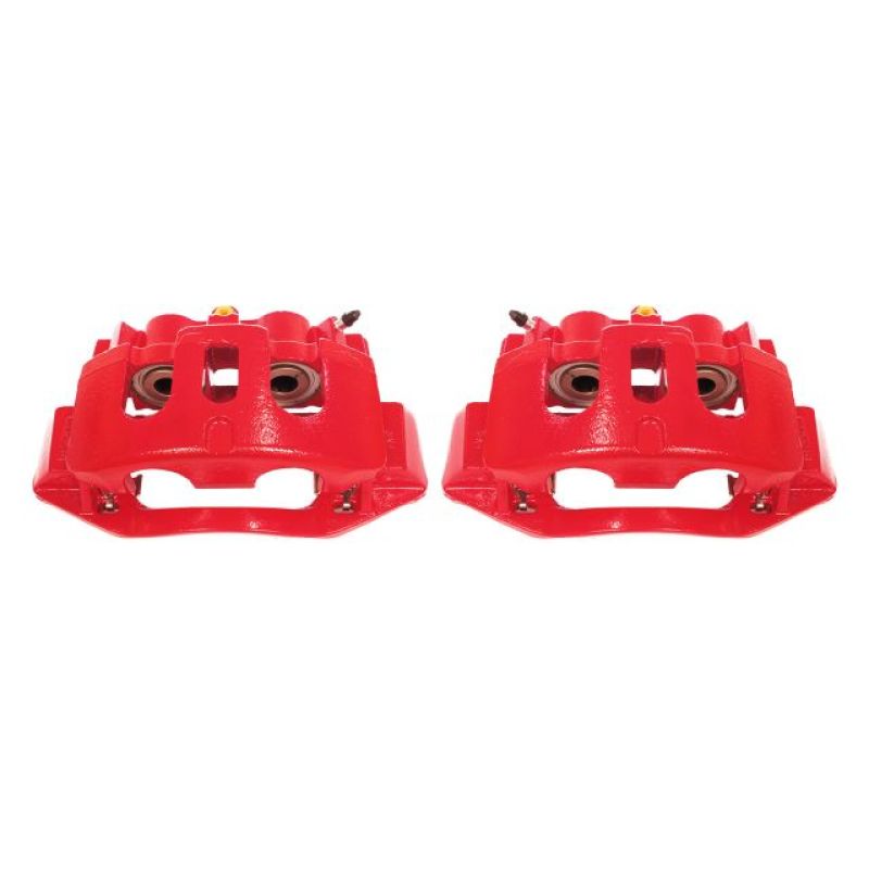 Power Stop 11-19 Chevrolet Silverado 2500 HD Rear Red Calipers w/Brackets - Pair - S5306