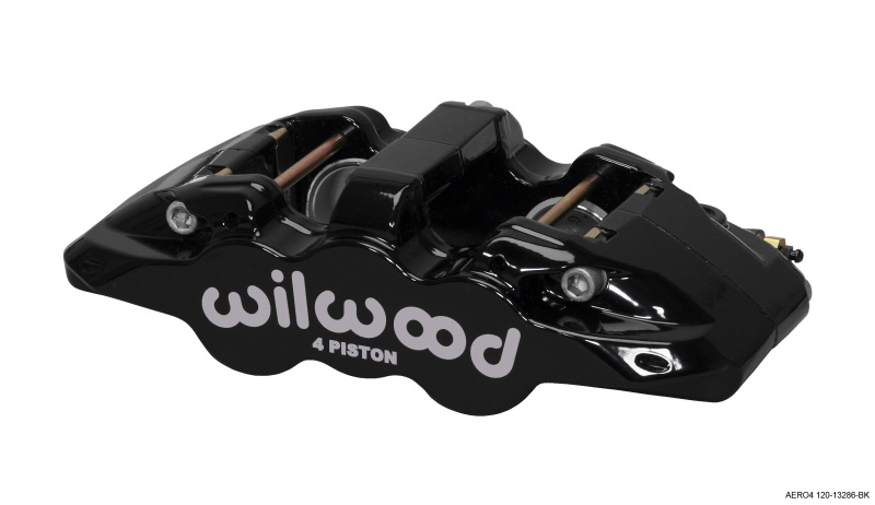 Wilwood Caliper-Aero4-L/H - Black 1.88/1.62in Pistons 1.25in Disc - 120-13286-BK