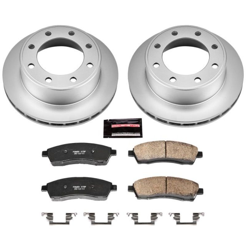 Power Stop 00-05 Ford Excursion Rear Z17 Evolution Geomet Coated Brake Kit - CRK1890