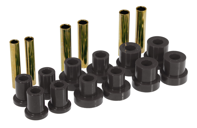 Leaf Spring Eye/Shackle Bushing Kit; Black; Front w/ Rancho Springs; - 7-1024-BL