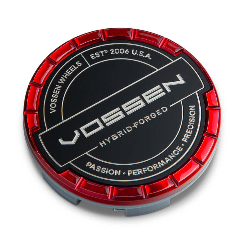 Vossen Billet Sport Cap - Large - Hybrid Forged - Vossen Red - CAP-BSC-LG-HF-RD