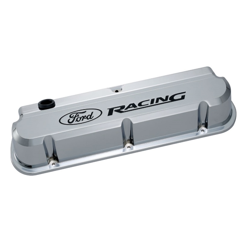 Slant Edge Valve Cover Set w/Ford Racing Logo - 302-139