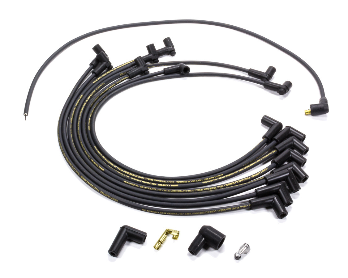 Moroso Chevrolet Small Block HEI Over V/C Unsleeved 90 Degree Mag Tune Ignition Wire Set - Black - 9862M