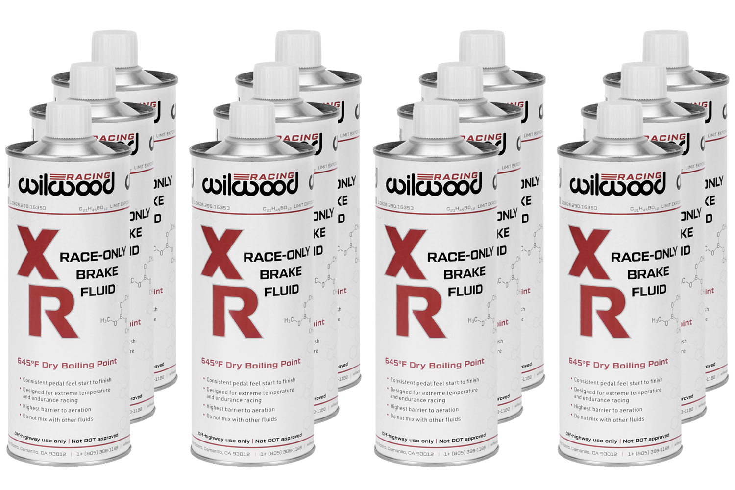 Wilwood Racing XR Brake Fluid CASE 12 CANS 500ml - 290-16355