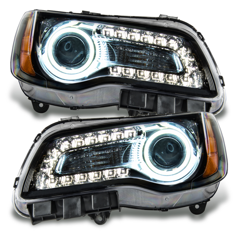 SMD Pre-Assembled Headlights, Non-HID, Black, White - 7729-001