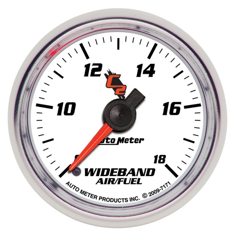 GAUGE; AIR/FUEL RATIO-WIDEBAND; ANALOG; 2 1/16in.; 8:1-18:1; STEPPER MOTOR; C2 - 7171