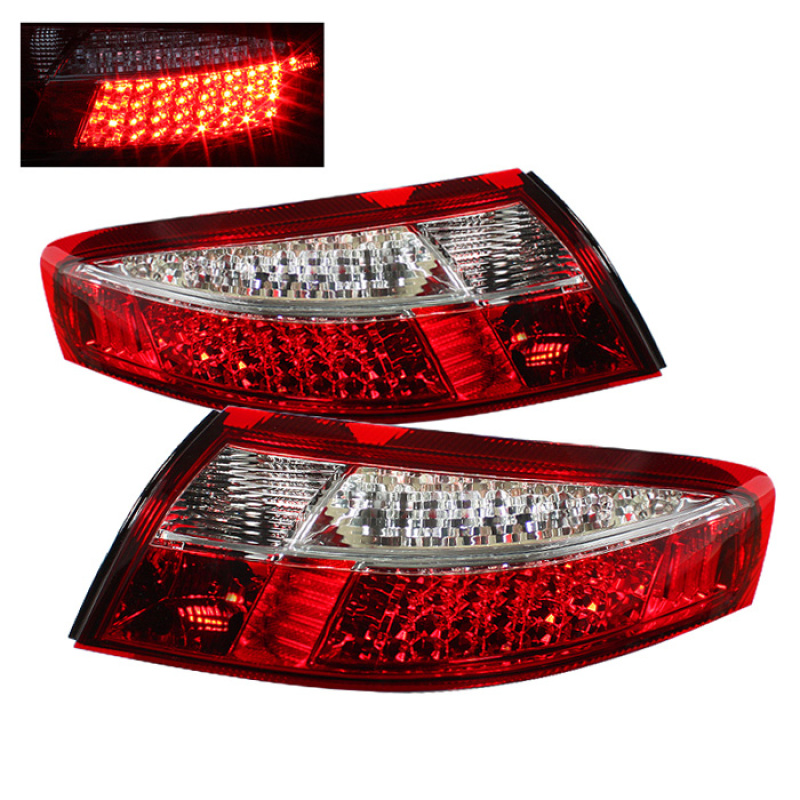 XTune LED Tail Lights; Red Clear; - 5013132