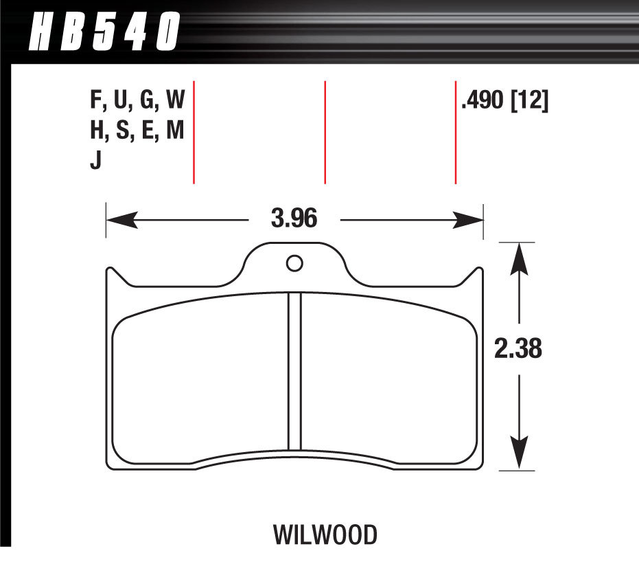 BRAKE PAD DYNALITE FRONT AND REAR DTC-60 - HB540G490