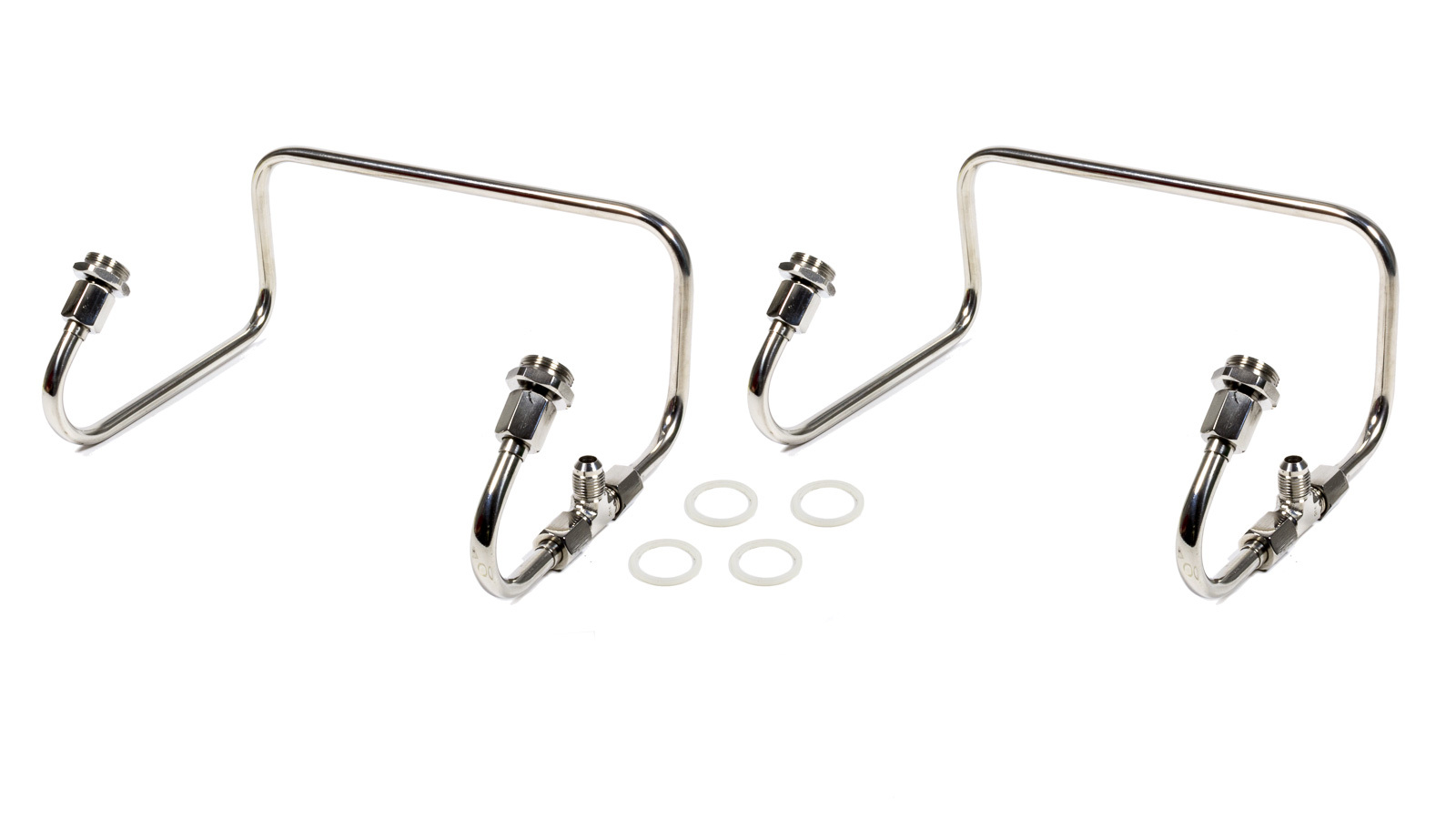 Dual Inlet Fuel Line Kit Holley 4150 Polished SS - 4372