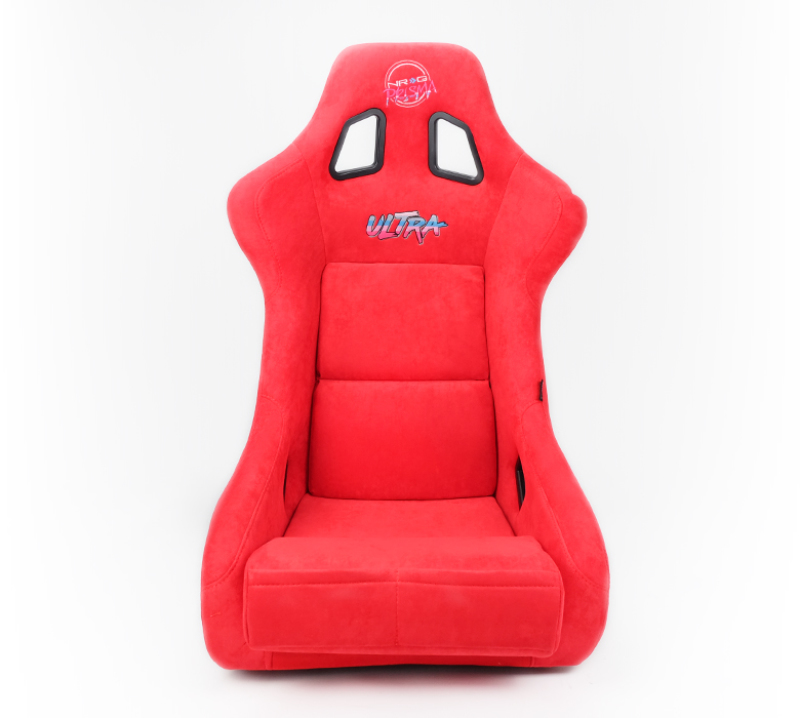 NRG FRP Bucket Seat ULTRA Edition - Large (Red Alcantara/Gold Glitter Back) - FRP-302RD-ULTRA