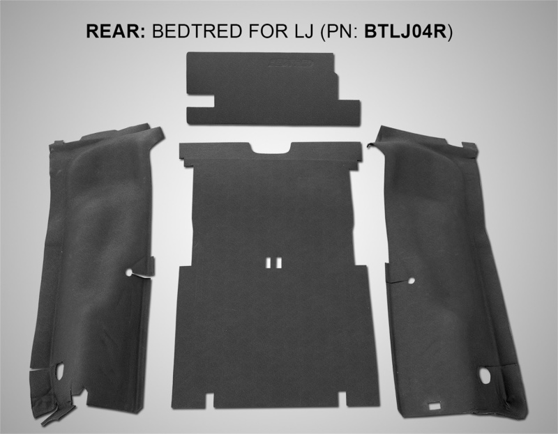 JEEP BEDTRED 03-06 JEEP LJ UNLTD REAR 4PC CARGO KIT (INC TLGTE & TUB LINER) - BTLJ04R