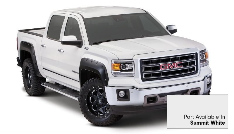 Bushwacker 19-21 Chevrolet Silverado 1500 Pocket Style Flares 4pc - Summit White - 40927-14