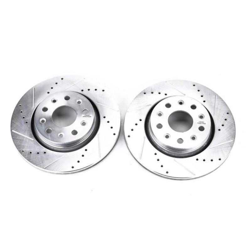 Power Stop 18-19 Jeep Wrangler Front Evolution Drilled & Slotted Rotors - Pair - AR8386XPR