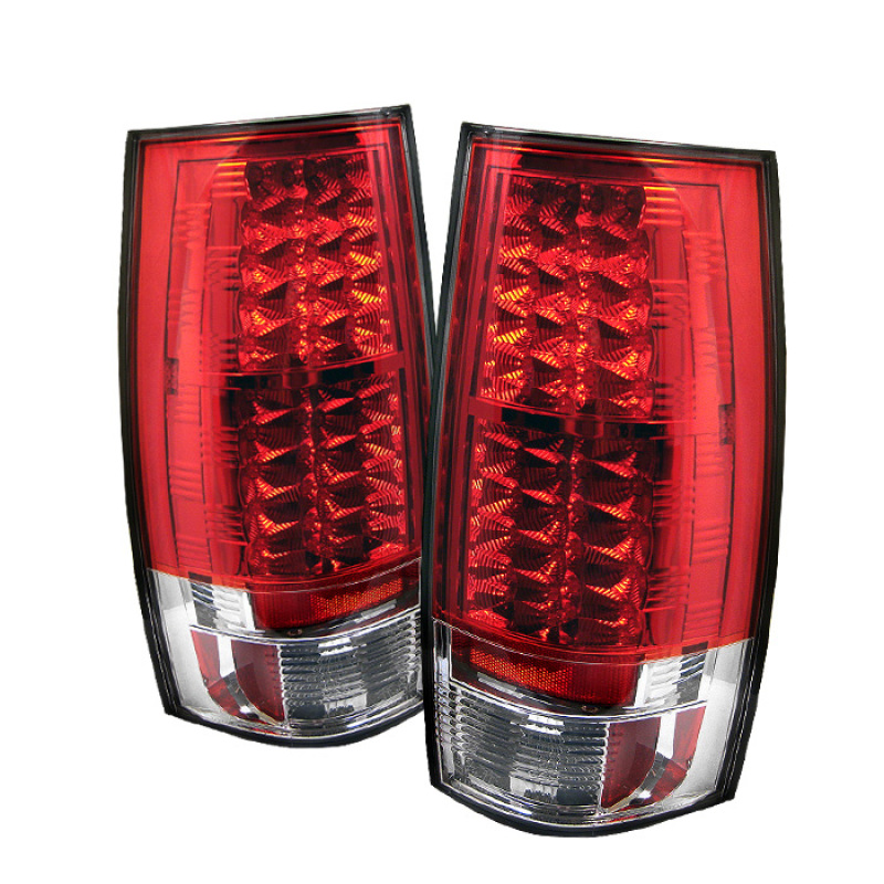 (Spyder) LED Tail Lights - Red Clear - 5002150