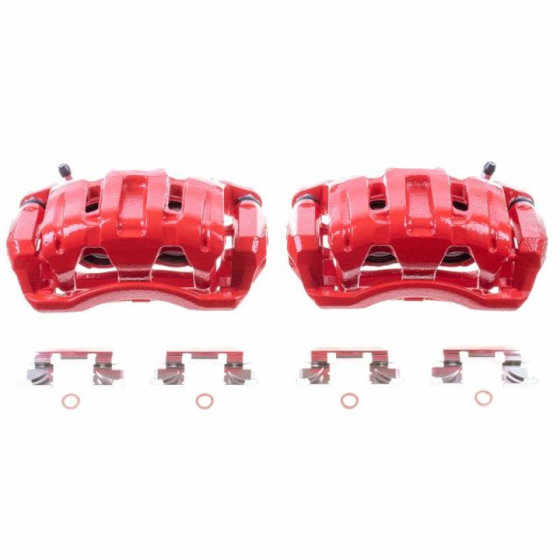 Power Stop 07-12 Acura RDX Front Red Calipers w/Brackets - Pair - S2958
