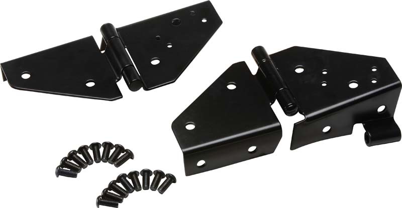 Kentrol 76-95 Jeep CJ/Wrangler YJ Windshield Hinge Pair - Powdercoat Black - 50403