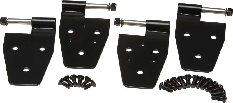 Kentrol 87-95 Jeep Wrangler YJ Door Hinge Set 4 Pieces - Powdercoat Black - 50441