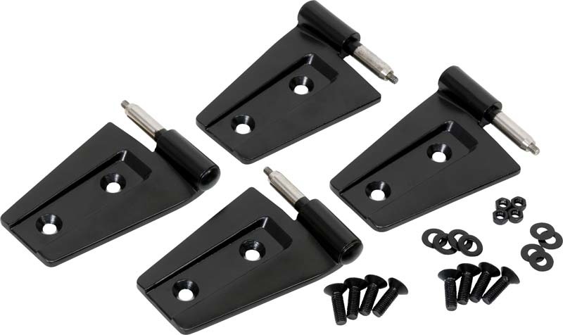 Kentrol 07-18 Jeep Wrangler JK Door Hinge Set 4 Pieces 2 Door - Powdercoat Black - 50575