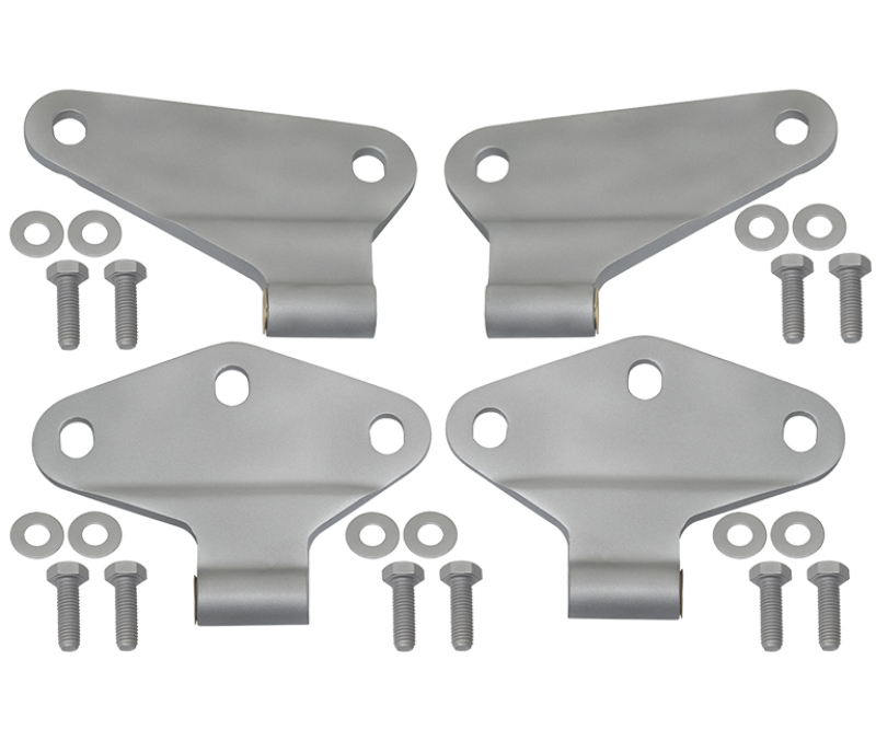 Kentrol 07-18 Jeep Wrangler JK Body Door Hinge Set 4 Pieces 2 Door Bare Grey - 40580