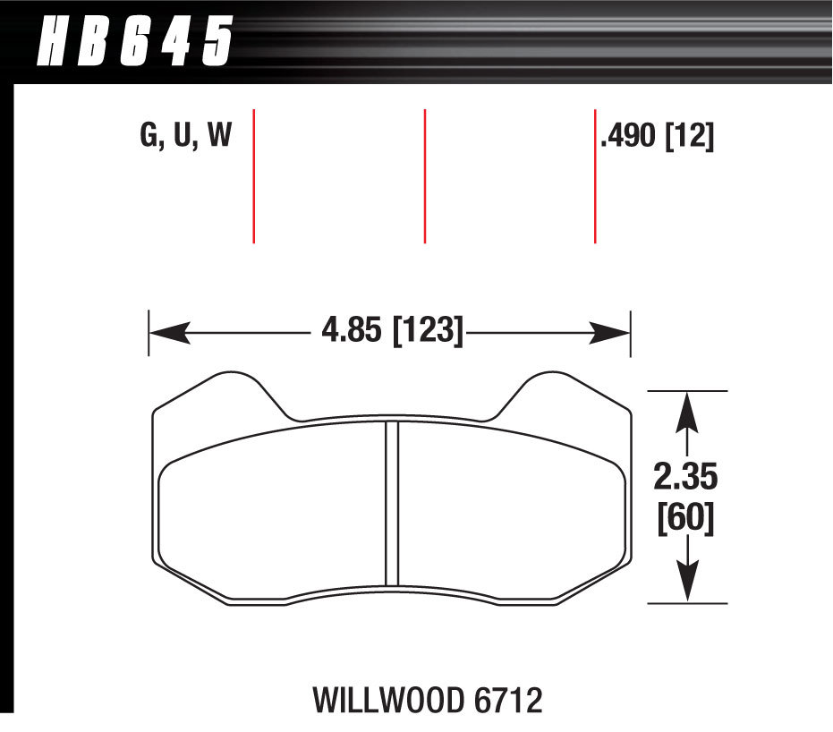 BRAKE PAD DYNAPRO 6 FRONT AND REAR DTC-30 - HB645W490