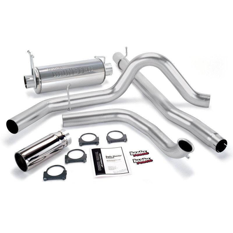 Monster Exhaust System; S/S-Chrome Tip-1999 Ford 7.3L; Truck; Cat - 48655