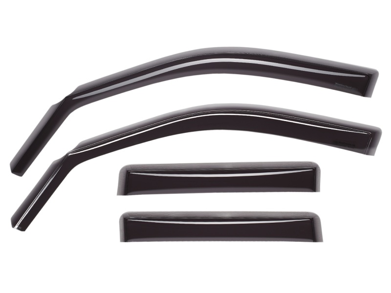 WeatherTech 09-13 Audi A4/S4/RS4 Sedan Chrome Front and Rear Side Window Deflectors - Dark Smoke - 82500