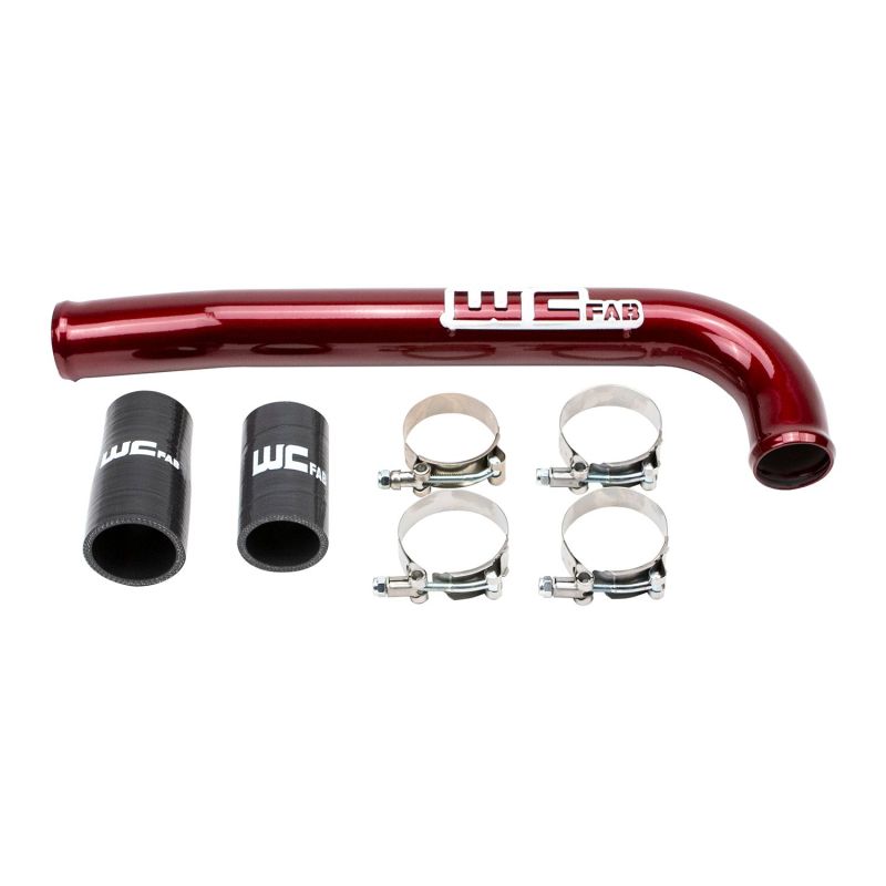 Wehrli 03-09 Dodge 5.9L/6.7L Cummins (Non-Twin CP3) Upper Coolant Pipe - WCFab Red - WCF100678-RED