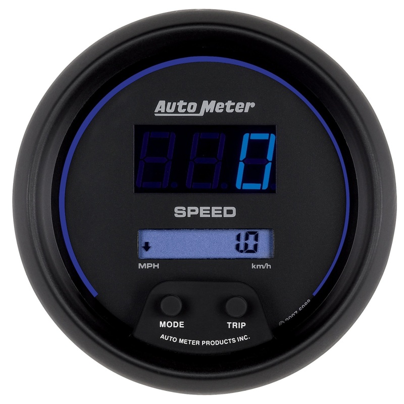 Autometer Cobalt Digital 85.7mm Black Electric Programable Speedometer - 6988