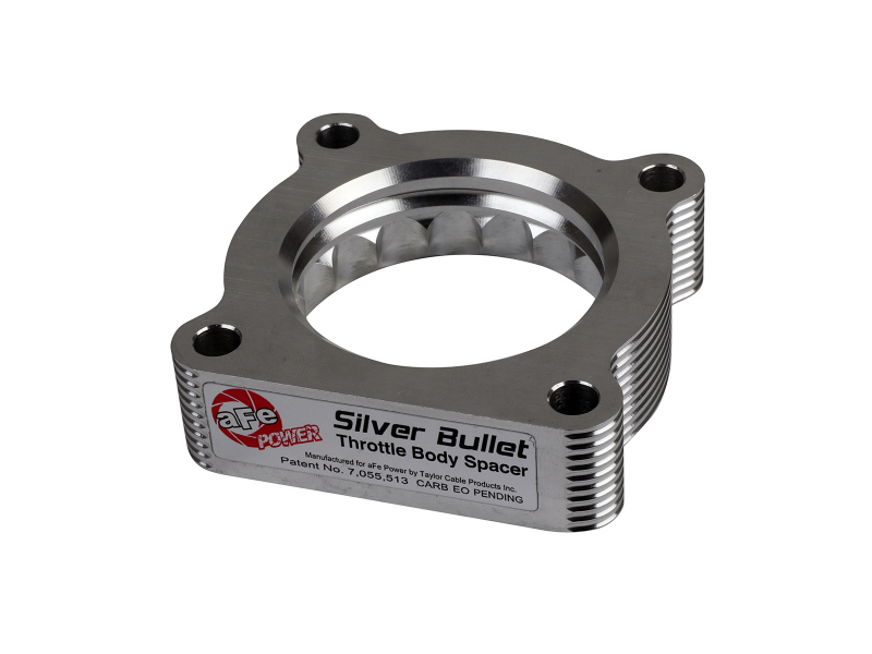 aFe 07-12 Dodge 1500 / 07-12 Dodge Dakota V6 3.7L Silver Bullet Throttle Body Spacer - Silver - 46-32010