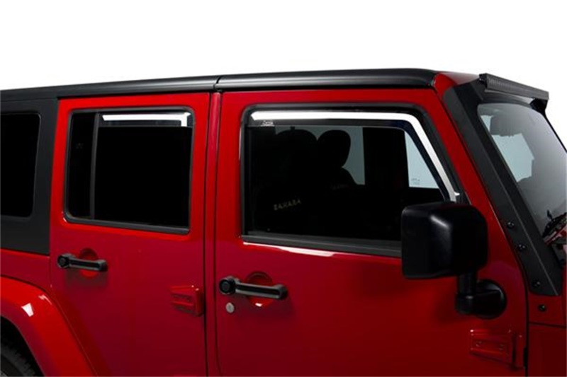 Putco 07-18 Jeep Wrangler JK - 4 Door Element Tinted Window Visors - 580229