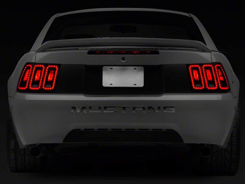 Raxiom 99-04 Ford Mustang Excluding 99-01 Cobra Icon LED Tail Lights- Black Housing (Smoked Lens) - 100807