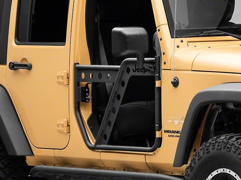 Officially Licensed Jeep 07-18 Jeep Wrangler JK HD Front Adventure Doors w/ Jeep Logo - oljJ157745
