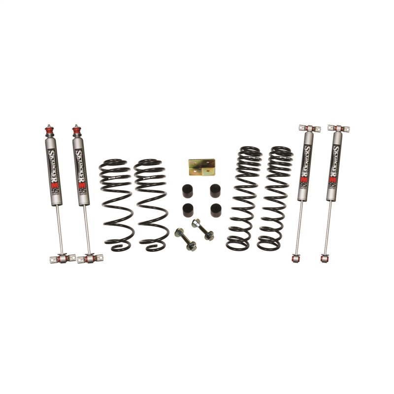 Skyjacker Wrangler TJ/LJ 2.5in Dual Rate Long Travel Front & Rear Kit w/ M95 Monotube Shocks - TJ25BPMLT