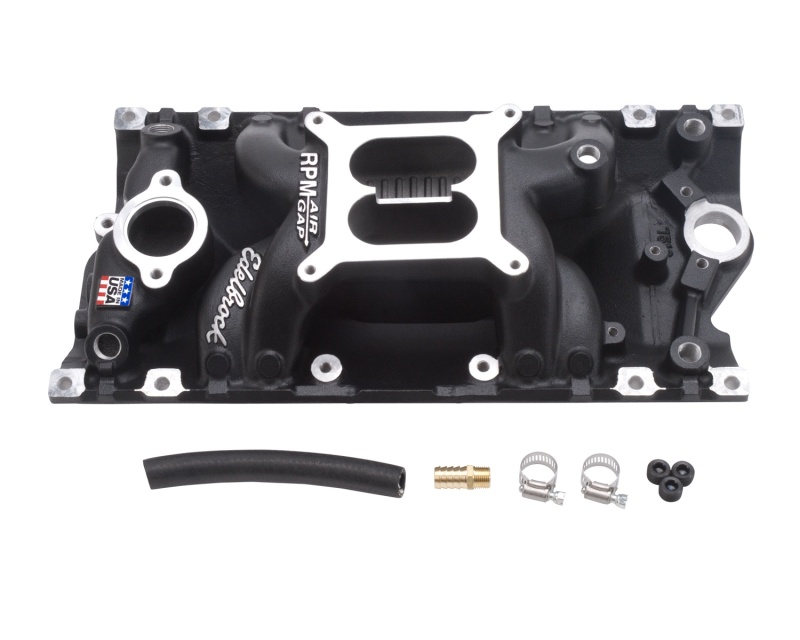 SBC Performer RPM A/G Manifold - Black - 75163