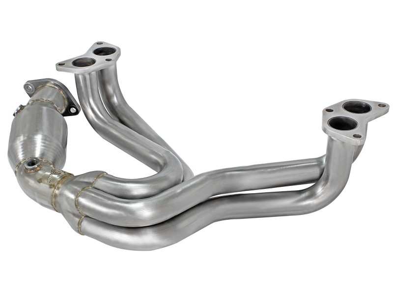aFe 12-17 Toyota 86 / FRS / BRZ Twisted Steel 304 Stainless Steel Long Tube Header w/ Cat - 48-36005-1HC