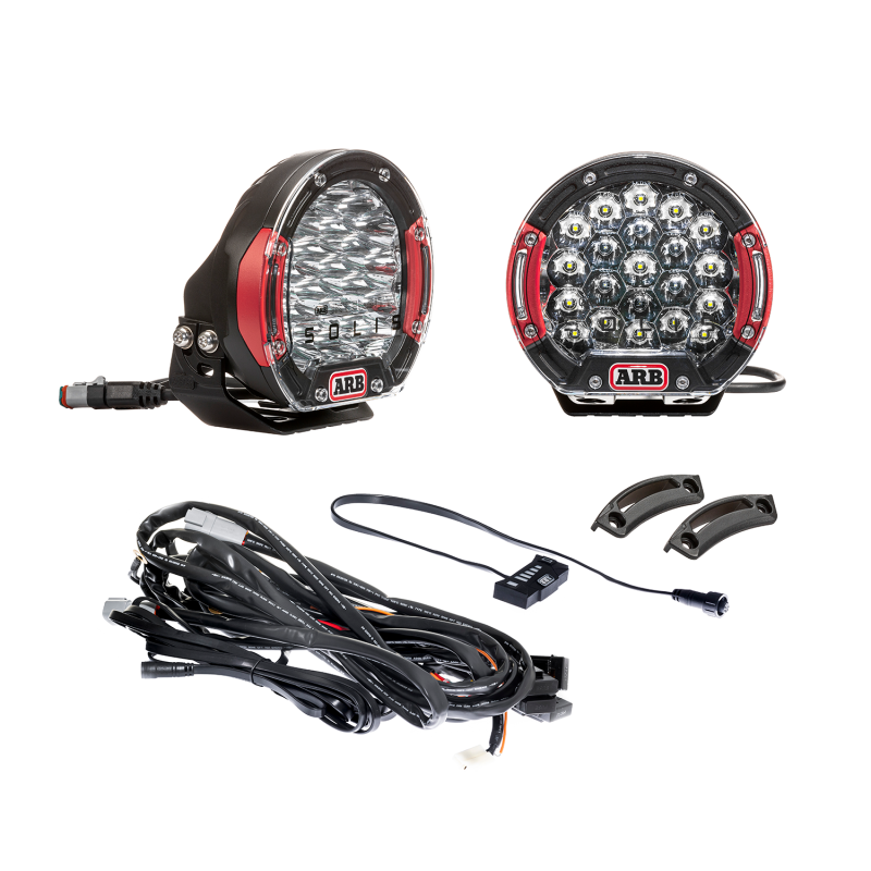 Includes 2 SJB21F Intensity Solis Flood Driving Lights and 1 SJBHARN Wiring Loom - SJB21FKIT