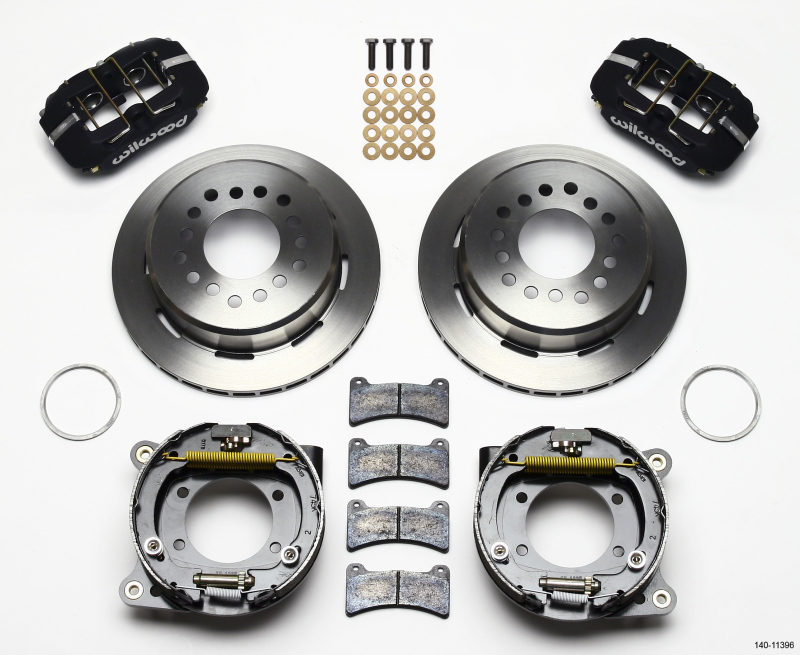 Wilwood Dynapro Low-Profile 11.00in P-Brake Kit Ford 8.8 w/2.50in Offset-5 Lug - 140-11396